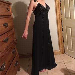 Black long formal evening gown. Size M